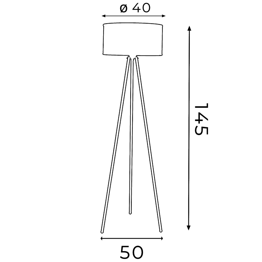 Gulvlampe FELIX 1xE27/60W/230V antik sort