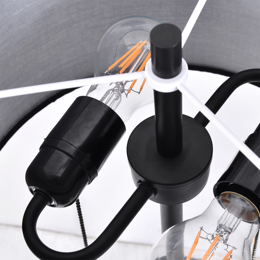 Gulvlampe FOGO, 2x E27, 15 W, 230 V, sort