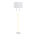 Gulvlampe FOGO 2xE27/15W/230V hvid/beige
