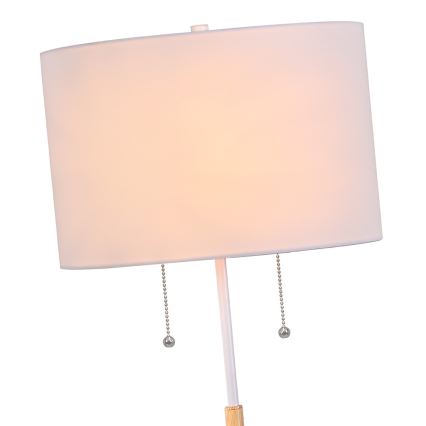 Gulvlampe FOGO 2xE27/15W/230V hvid/beige