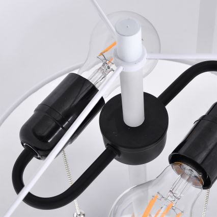 Gulvlampe FOGO 2xE27/15W/230V hvid/beige