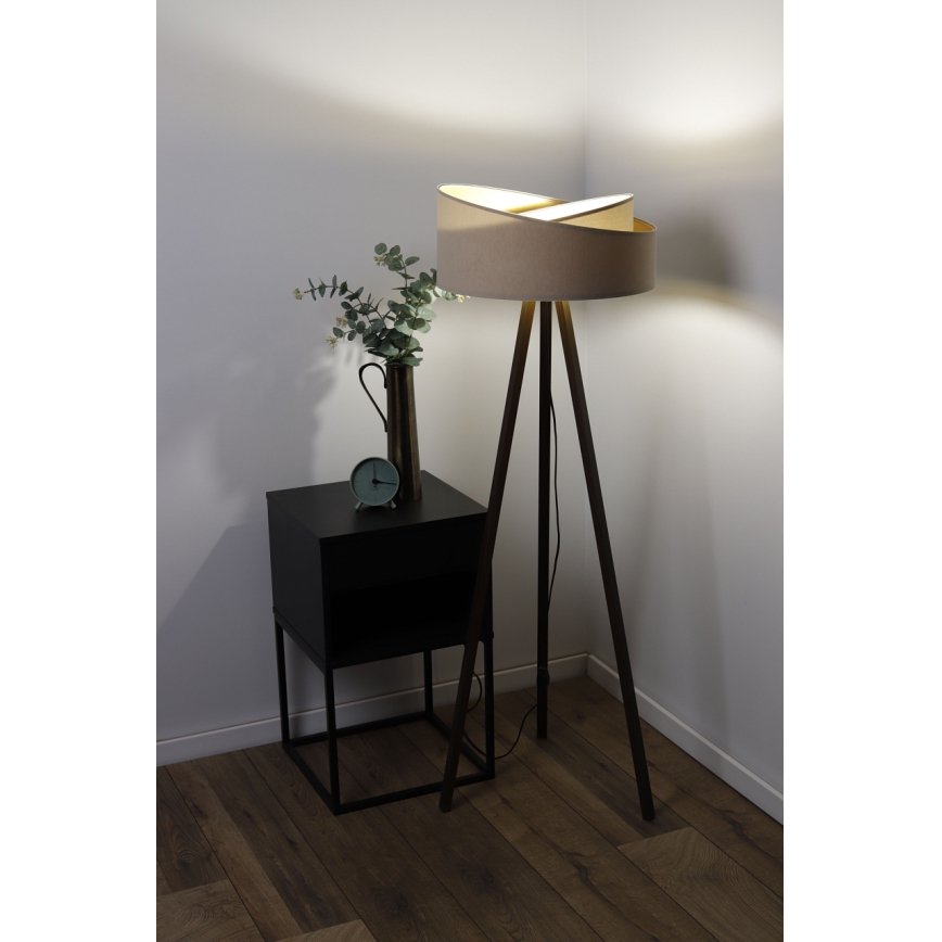 Gulvlampe GALAXY 1xE27/60W/230V beige/brun