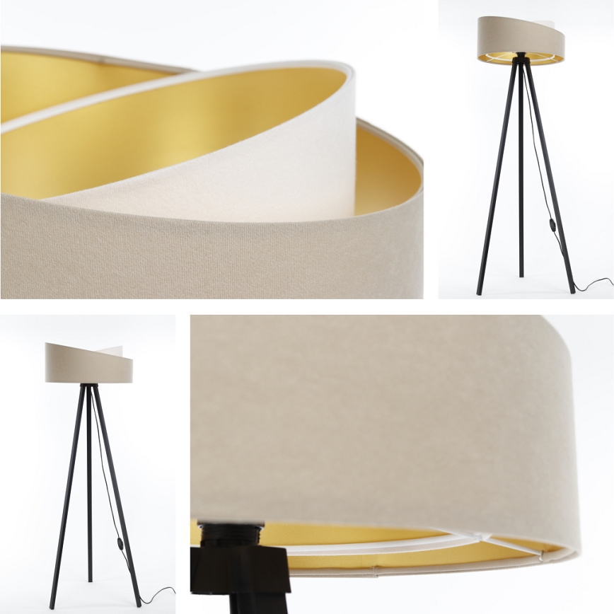 Gulvlampe GALAXY 1xE27/60W/230V beige/hvid/wenge