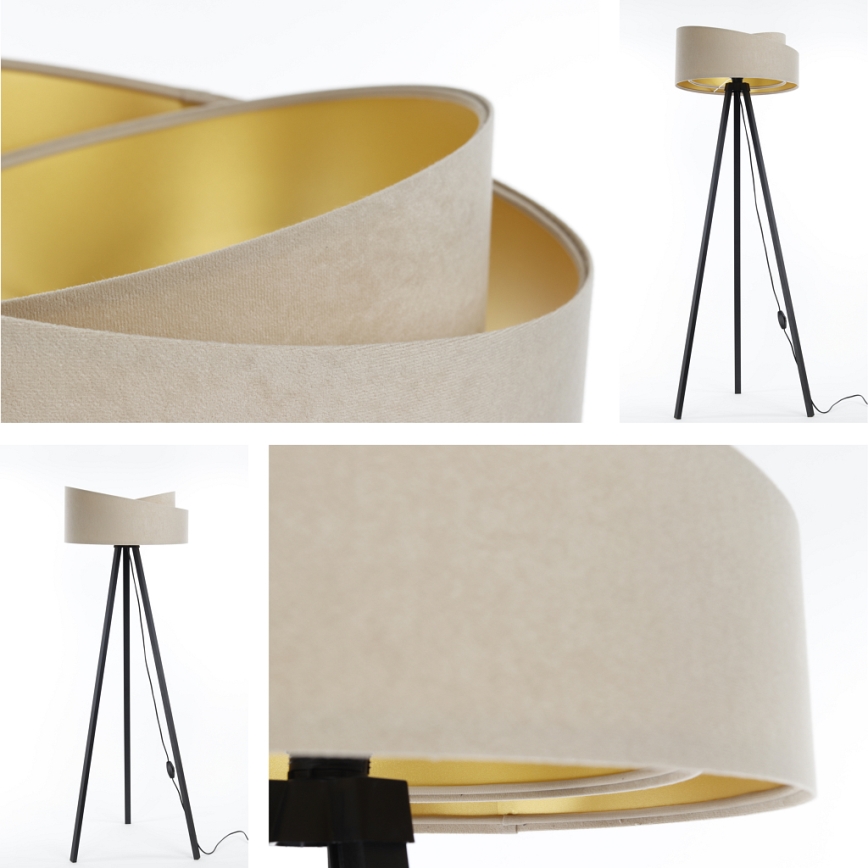 Gulvlampe GALAXY 1xE27/60W/230V beige/wenge