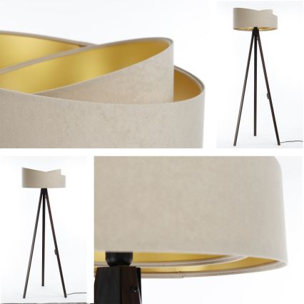 Gulvlampe GALAXY 1xE27/60W/230V beige/wenge