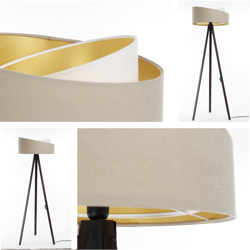 Gulvlampe GALAXY 1xE27/60W/230V beige/wenge