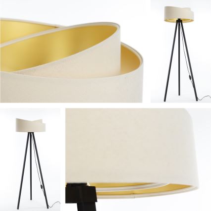 Gulvlampe GALAXY 1xE27/60W/230V creme/wenge