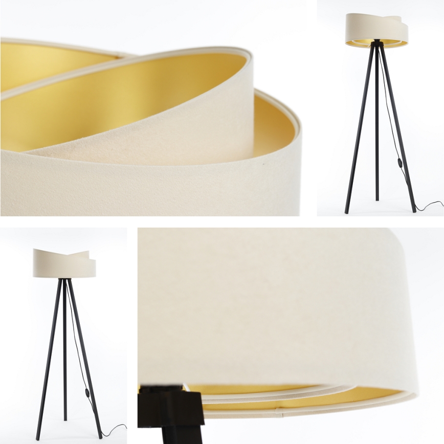 Gulvlampe GALAXY 1xE27/60W/230V creme/wenge
