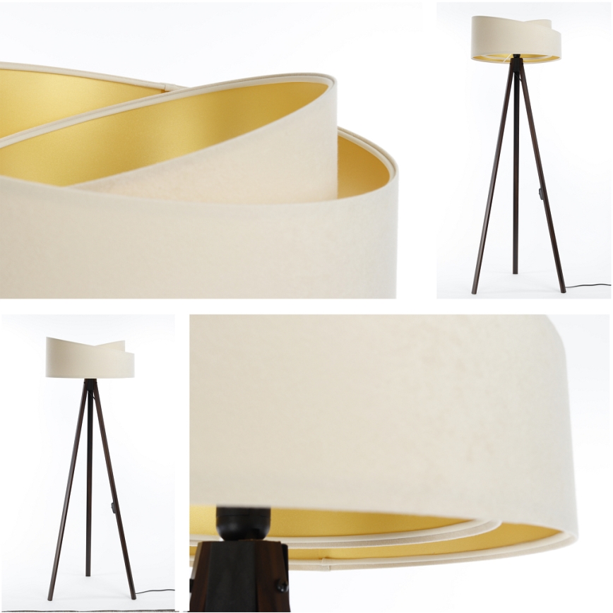 Gulvlampe GALAXY 1xE27/60W/230V creme/wenge