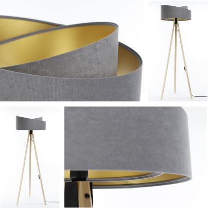 Gulvlampe GALAXY 1xE27/60W/230V grå/beige