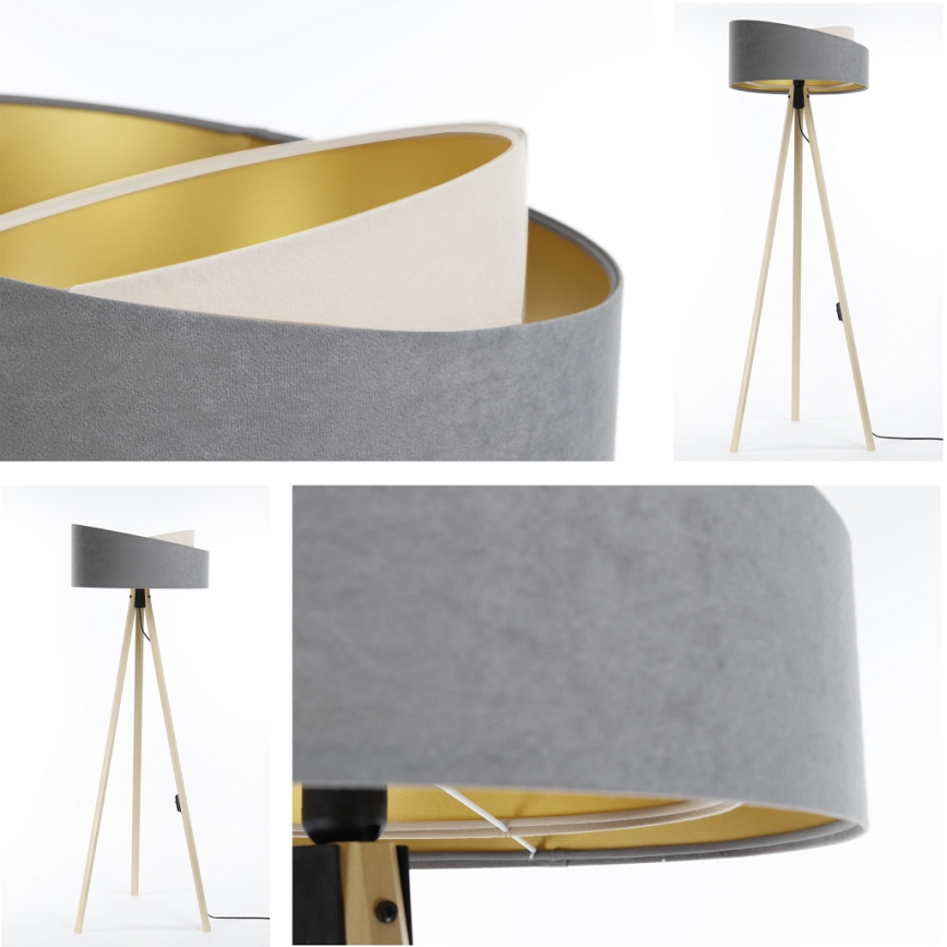 Gulvlampe GALAXY 1xE27/60W/230V grå/beige