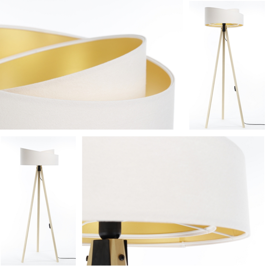 Gulvlampe GALAXY 1xE27/60W/230V hvid/beige
