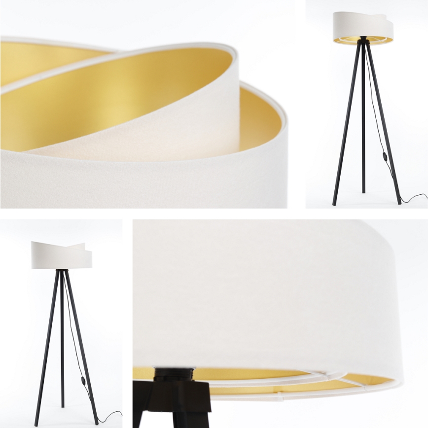 Gulvlampe GALAXY 1xE27/60W/230V hvid/wenge