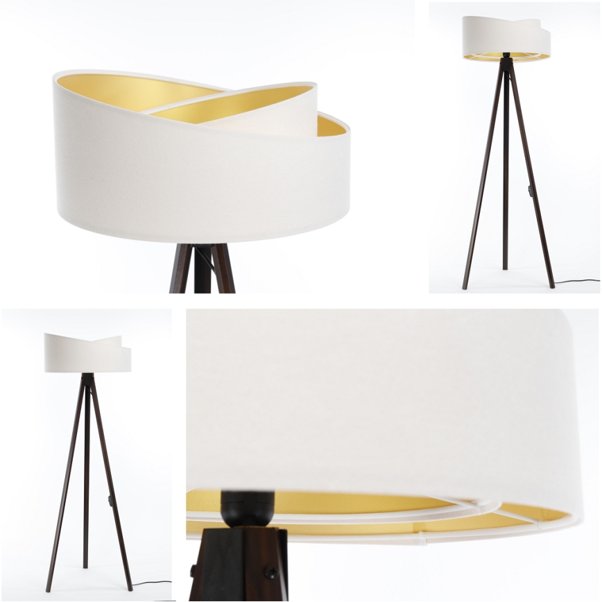 Gulvlampe GALAXY 1xE27/60W/230V hvid/wenge