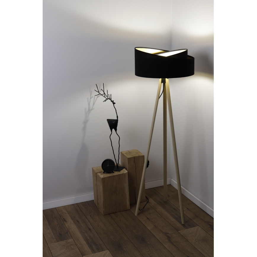 Gulvlampe GALAXY 1xE27/60W/230V sort/beige