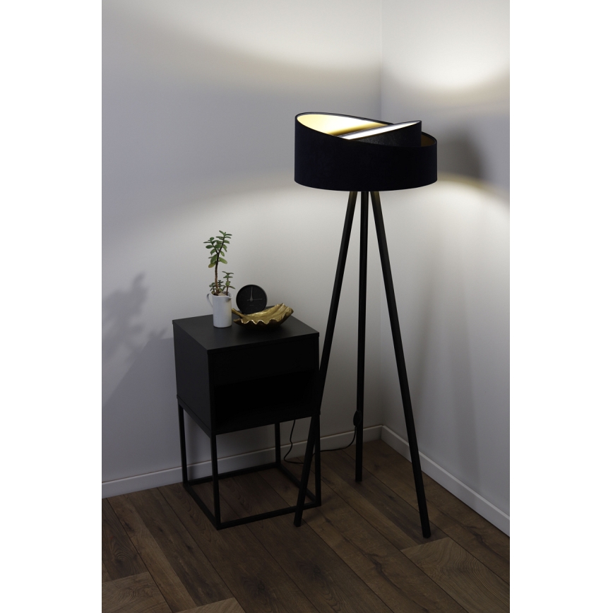 Gulvlampe GALAXY 1xE27/60W/230V sort/brun