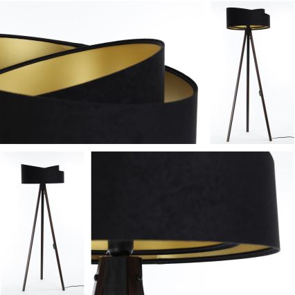 Gulvlampe GALAXY 1xE27/60W/230V sort/wenge