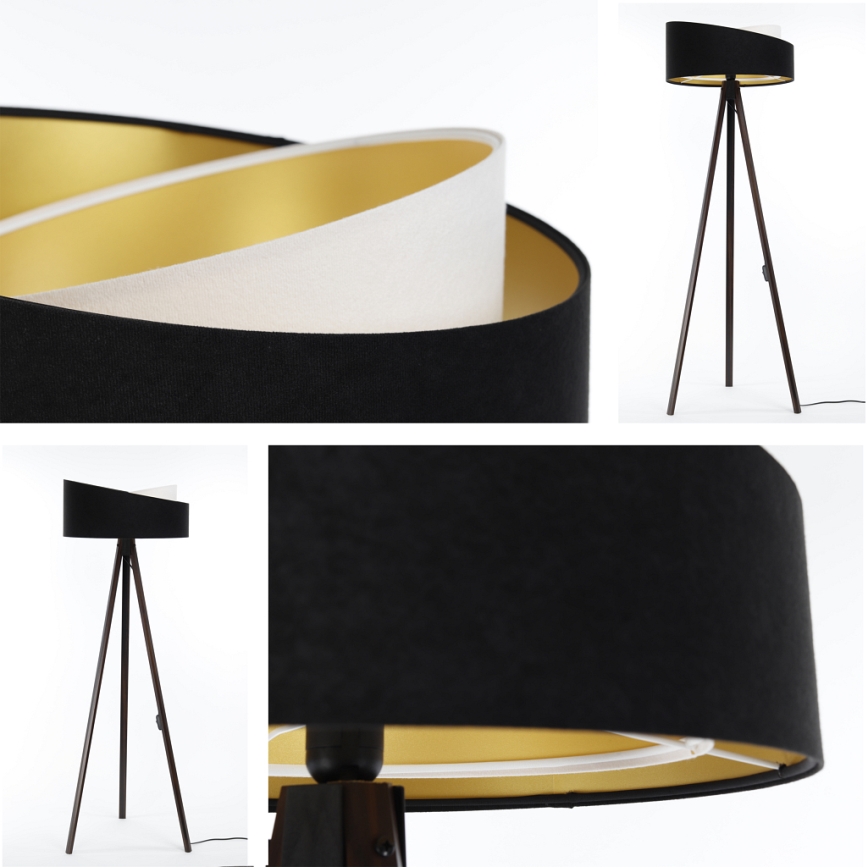 Gulvlampe GALAXY 1xE27/60W/230V sort/wenge