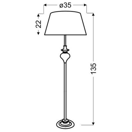 Gulvlampe GILLENIA 1xE27/60W/230V sort