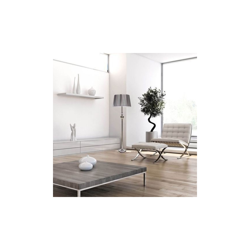 Gulvlampe GILLENIA 1xE27/60W/230V sølv