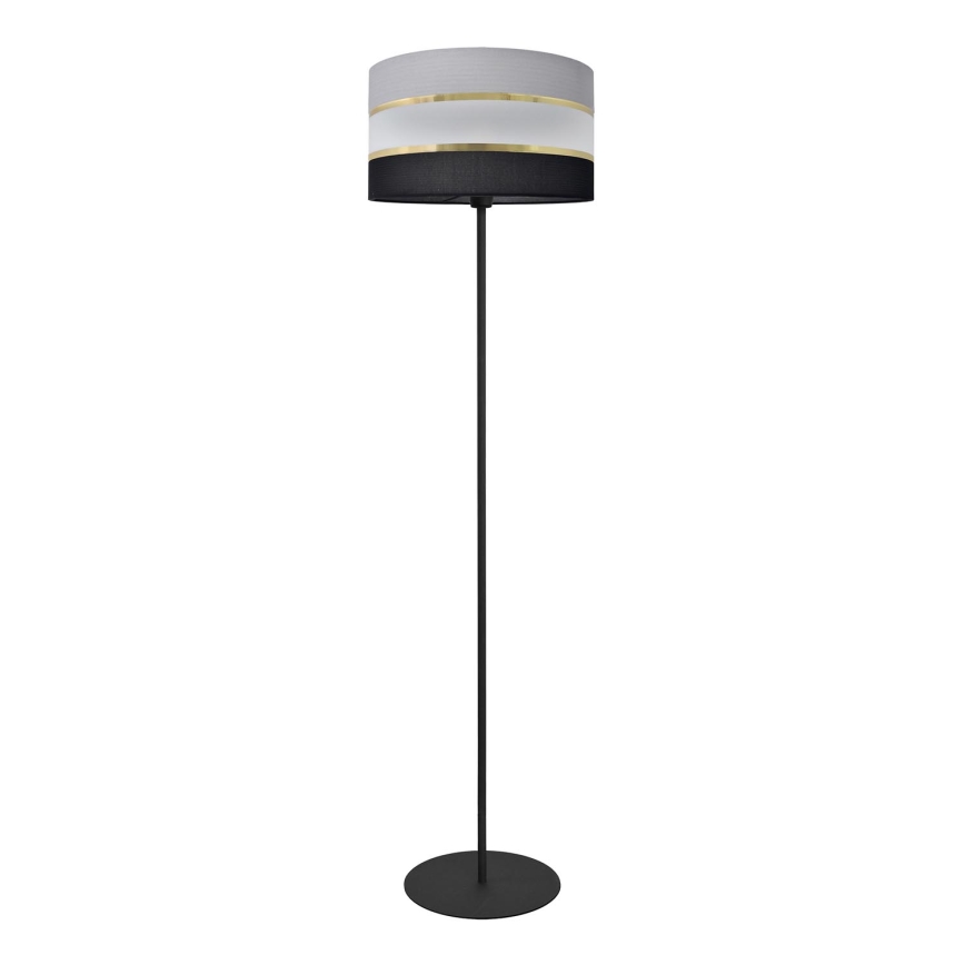 Gulvlampe HELEN 1xE27/15W/230V sort/grå/gylden