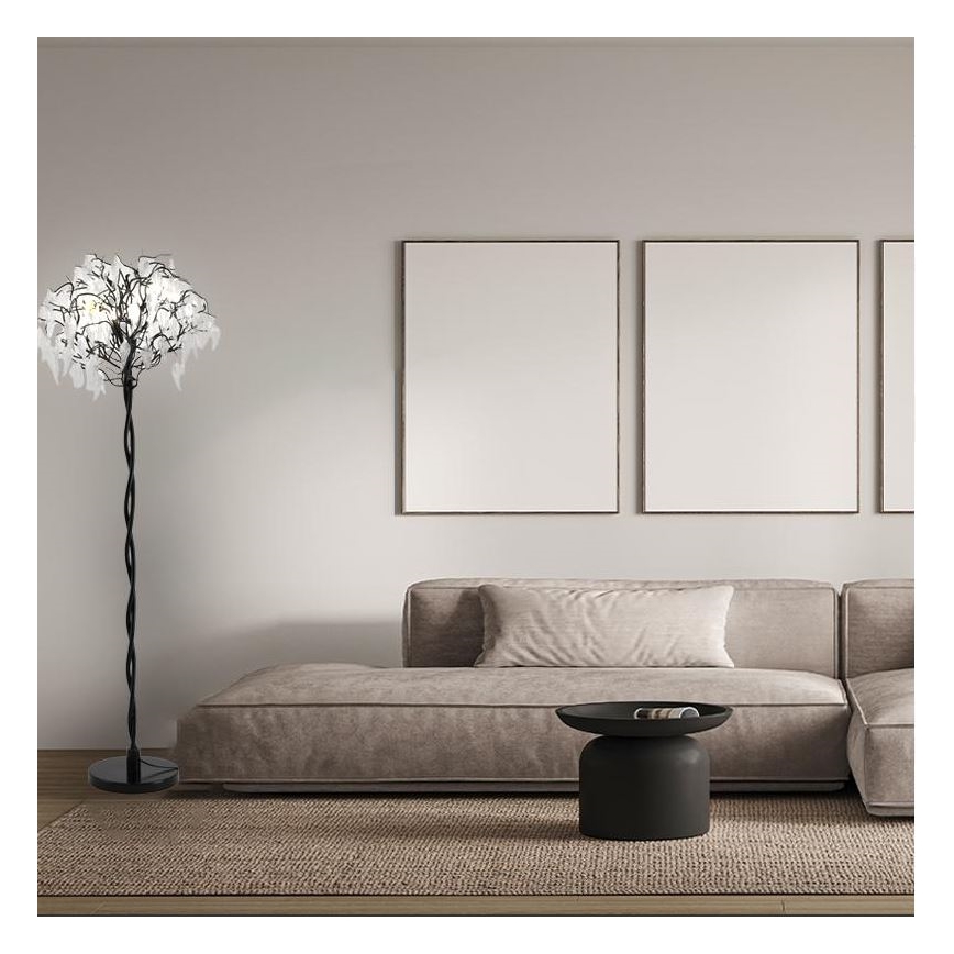 Gulvlampe i krystal 5xG9/40W/230V sort