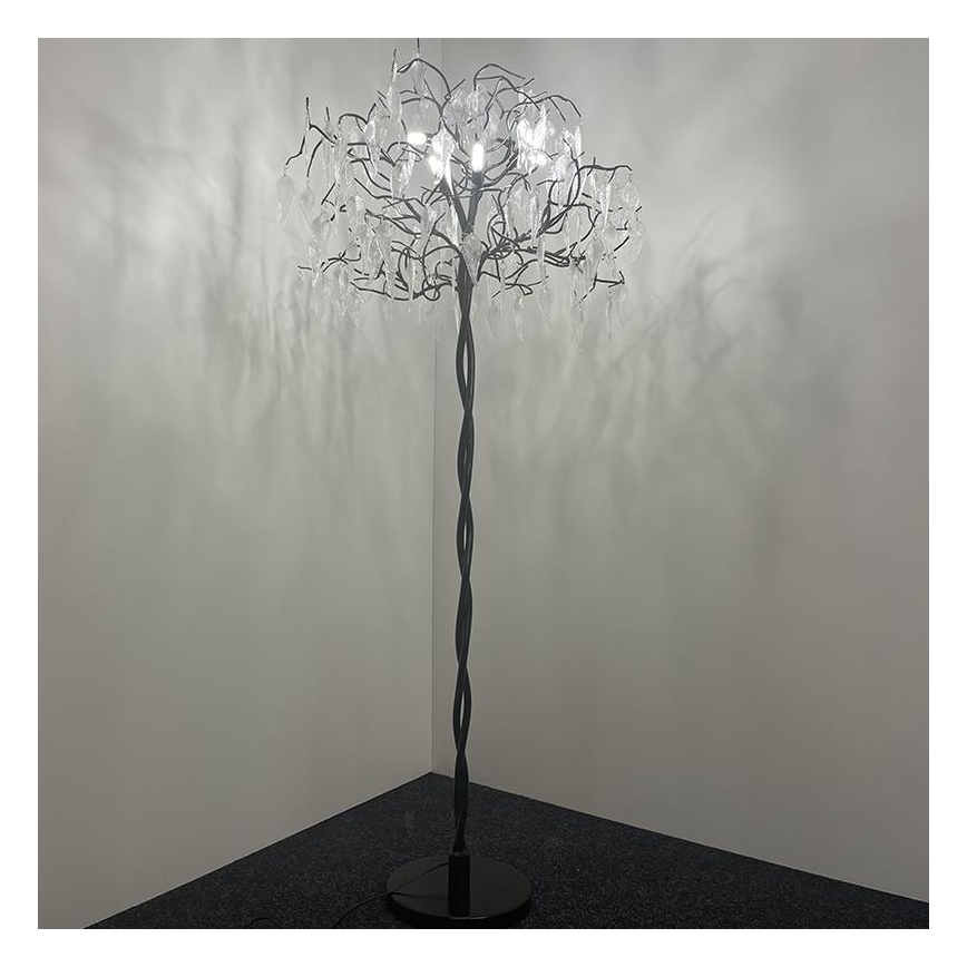 Gulvlampe i krystal 5xG9/40W/230V sort