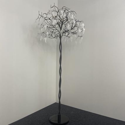 Gulvlampe i krystal 5xG9/40W/230V sort
