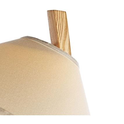 Gulvlampe i massivt asketræ 1xE27/60W/230V