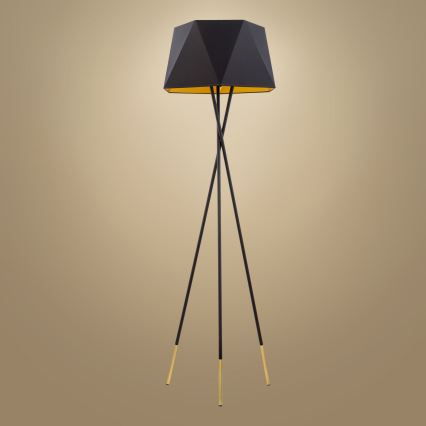 Gulvlampe IVO 1xE27/25W/230V sort/guld