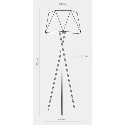 Gulvlampe IVO 1xE27/25W/230V sort/guld