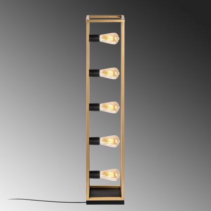 Gulvlampe KAFES 5xE27/40W/230V guld