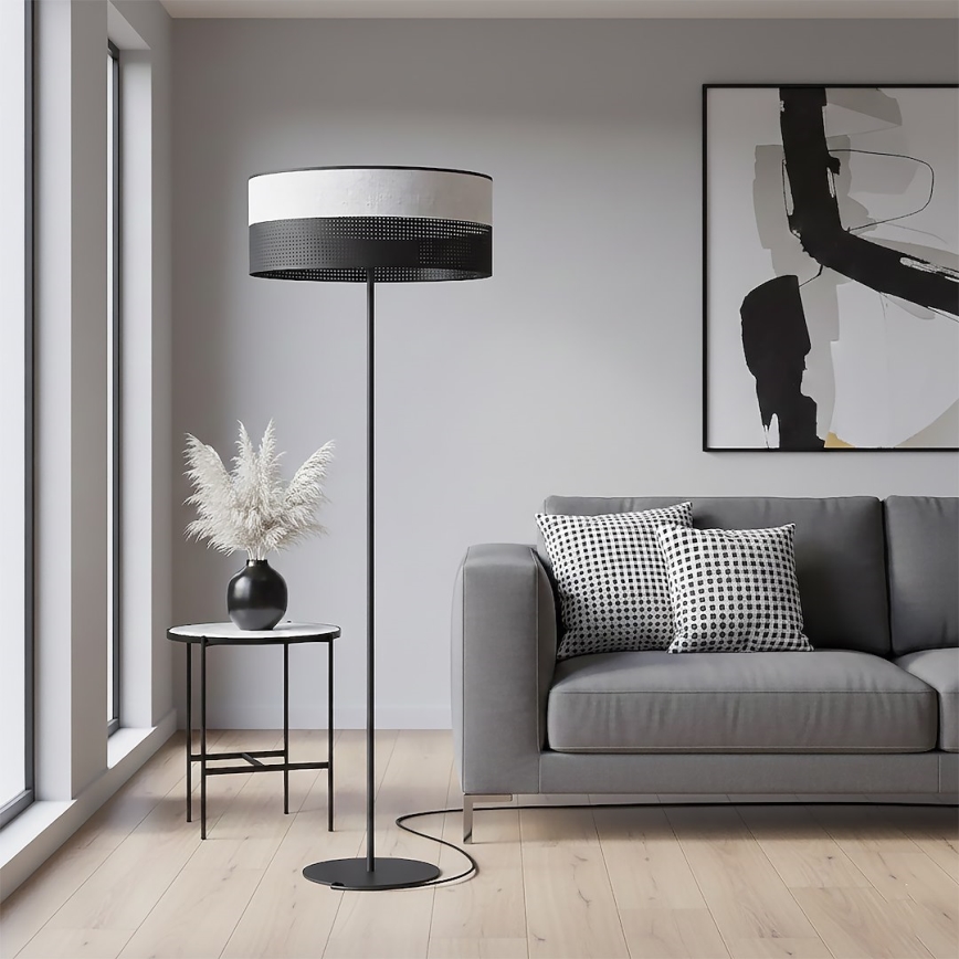 Gulvlampe KARBON 1xE27/15W/230V sort/grå