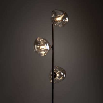 Gulvlampe LAVA 3xG9/8W/230V bronzefarvet/røget beige