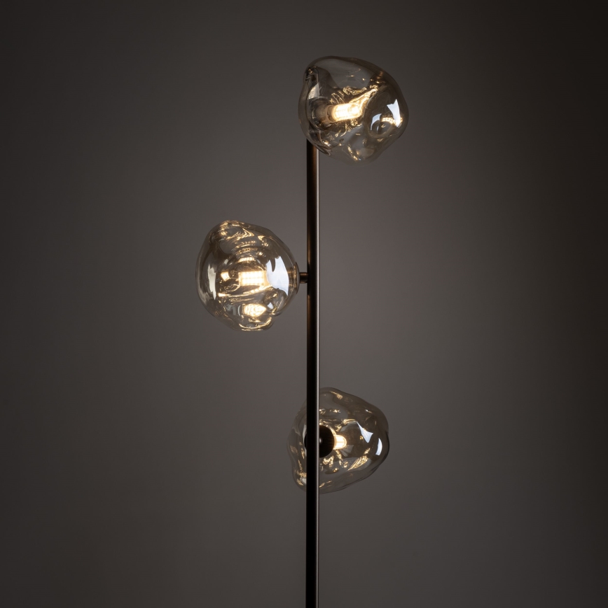 Gulvlampe LAVA 3xG9/8W/230V bronzefarvet/røget beige