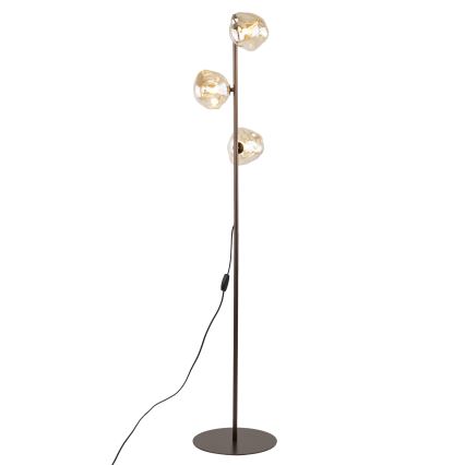 Gulvlampe LAVA 3xG9/8W/230V bronzefarvet/røget beige