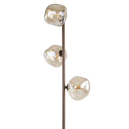 Gulvlampe LAVA 3xG9/8W/230V bronzefarvet/røget beige
