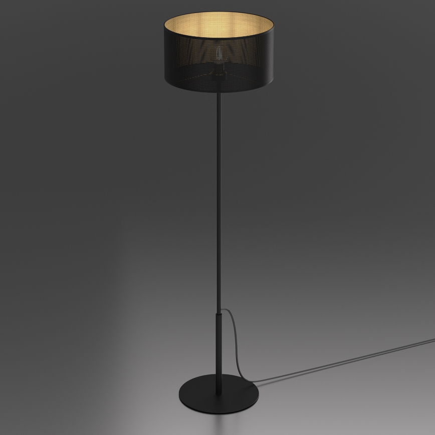 Gulvlampe LOFT SHADE 1xE27/60W/230V sort/gylden