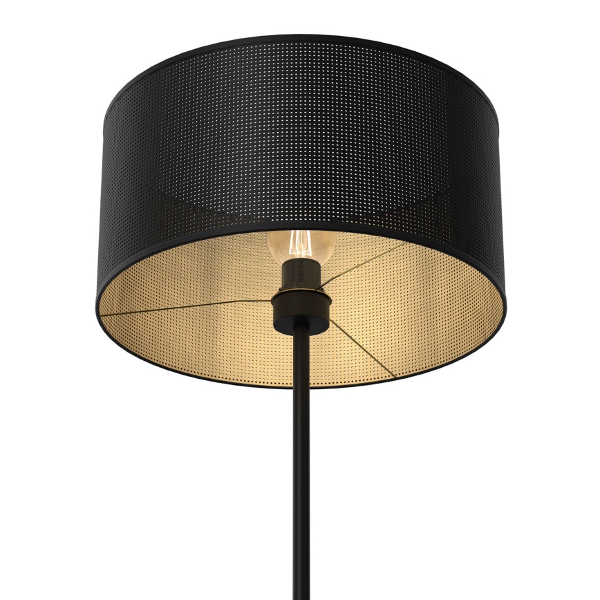 Gulvlampe LOFT SHADE 1xE27/60W/230V sort/gylden