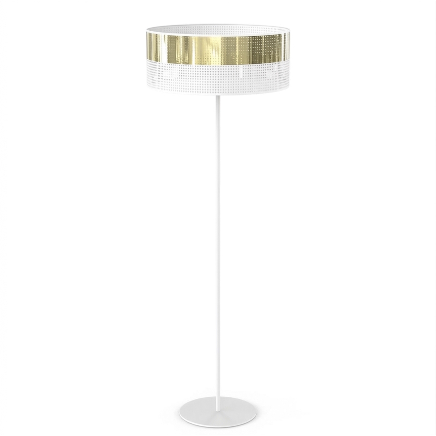 Gulvlampe LUX 1xE27/15W/230V hvid/guld