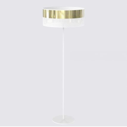 Gulvlampe LUX 1xE27/15W/230V hvid/guld