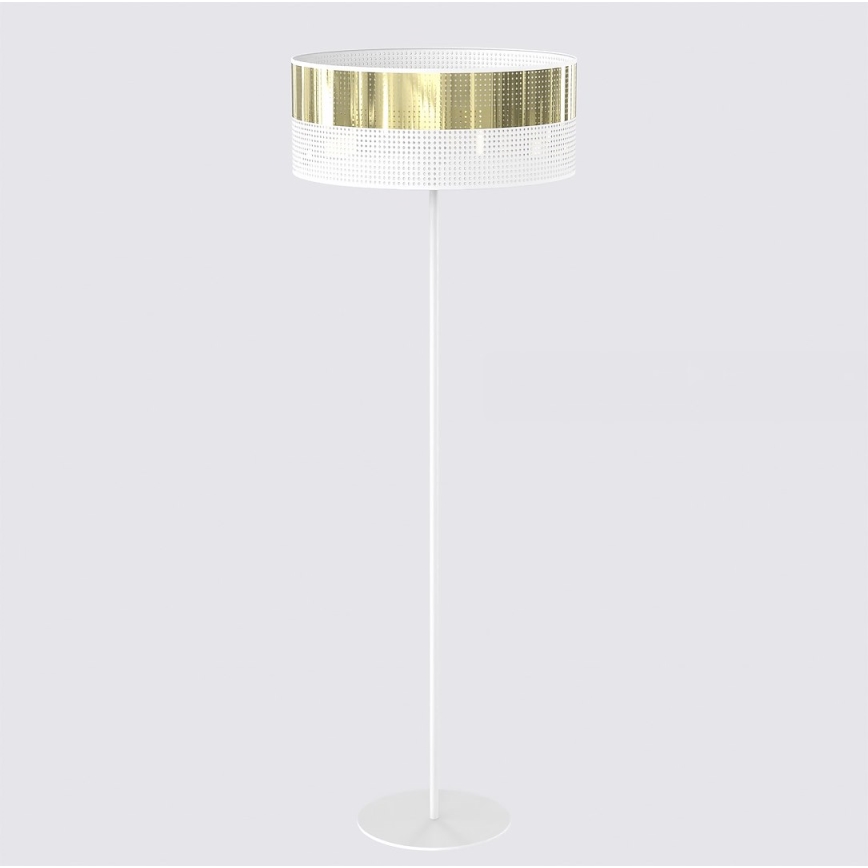 Gulvlampe LUX 1xE27/15W/230V hvid/guld