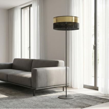 Gulvlampe LUX 1xE27/15W/230V sort/guld