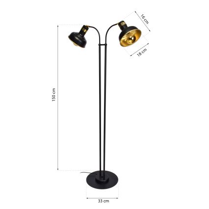 Gulvlampe MARGO 2xE27/5,5W/230V