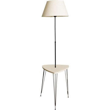Gulvlampe med bord 1xE27/40W/230V sort/cremefarvet