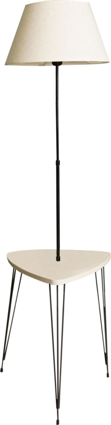Gulvlampe med bord 1xE27/40W/230V sort/cremefarvet