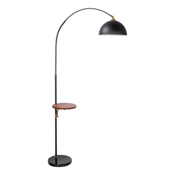 Gulvlampe med bord 1xE27/60W/230V sort