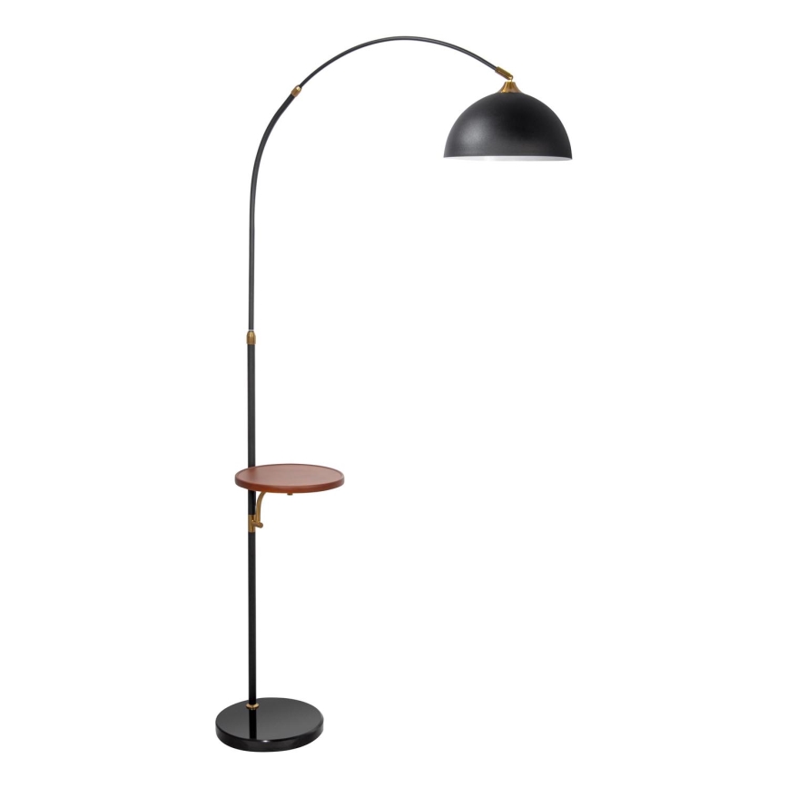 Gulvlampe med bord 1xE27/60W/230V sort