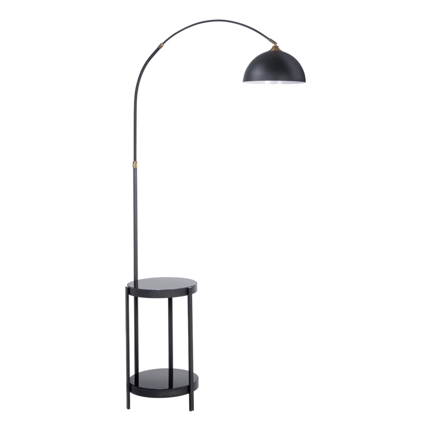 Gulvlampe med bord 1xE27/60W/230V sort