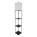 Gulvlampe med hylder 1xE27/40W/230V 160 cm sort/hvid